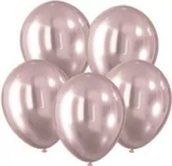 Balony 30cm z efektem chromu. Różowe