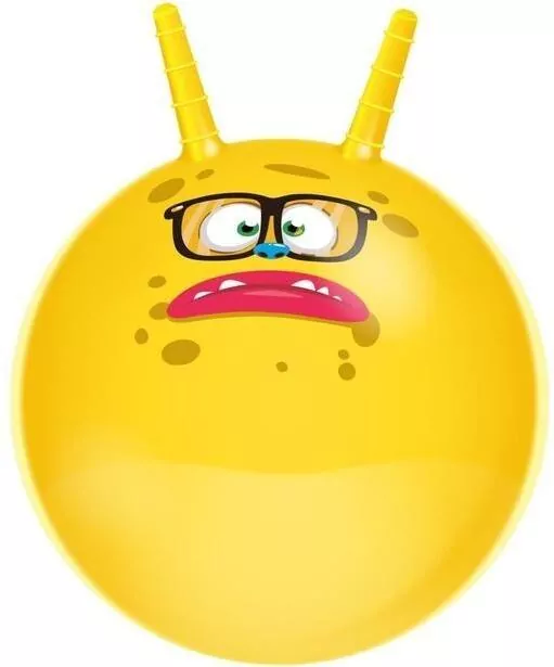 Piłka do skakania z rogami żółta 45cm - tantis.pl