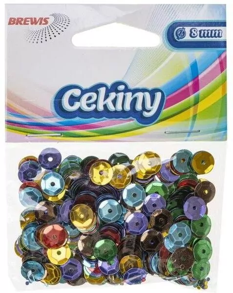 Cekiny 6mm 10g błyszczące mix kolorów - tantis.pl