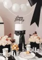 Świeczka urodzinowa liczba 40 biało-czarny 5,5cm - tantis.pl