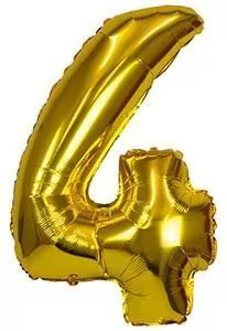 Balon foliowy 4 złoty, 61cm - tantis.pl