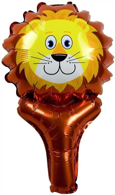 Balon foliowy zwierzątko z uchwytem lew - tantis.pl