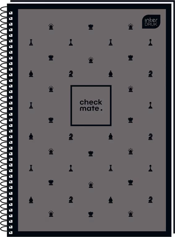 Kołozeszyt A4 80k kratka M 70g soft touch Chess INTERDRUK mix cena za 1 szt - tantis.pl