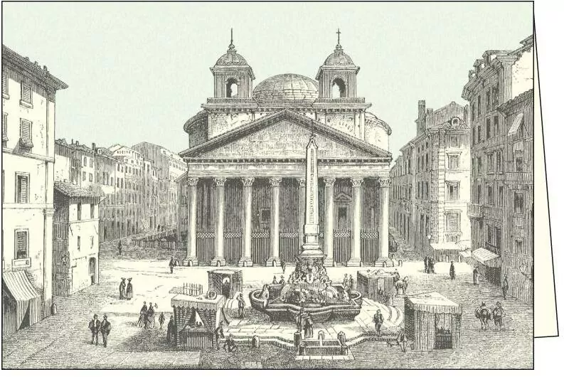 Karnet z kopertą. Roma Piazza della Rotonda - tantis.pl
