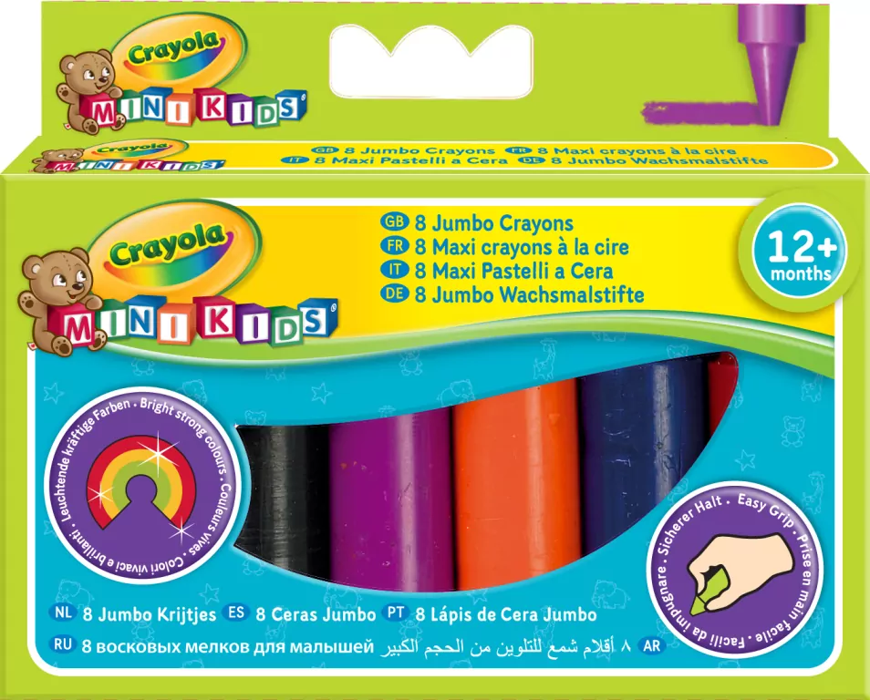 Kredki świecowe. 8 sztuk. Mini Kids. Crayola - tantis.pl