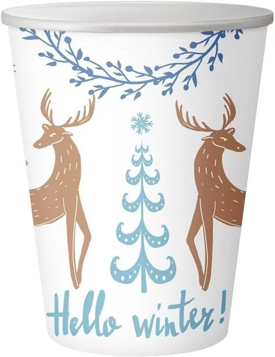 Kubeczki papierowe Hello Winter 250ml - tantis.pl