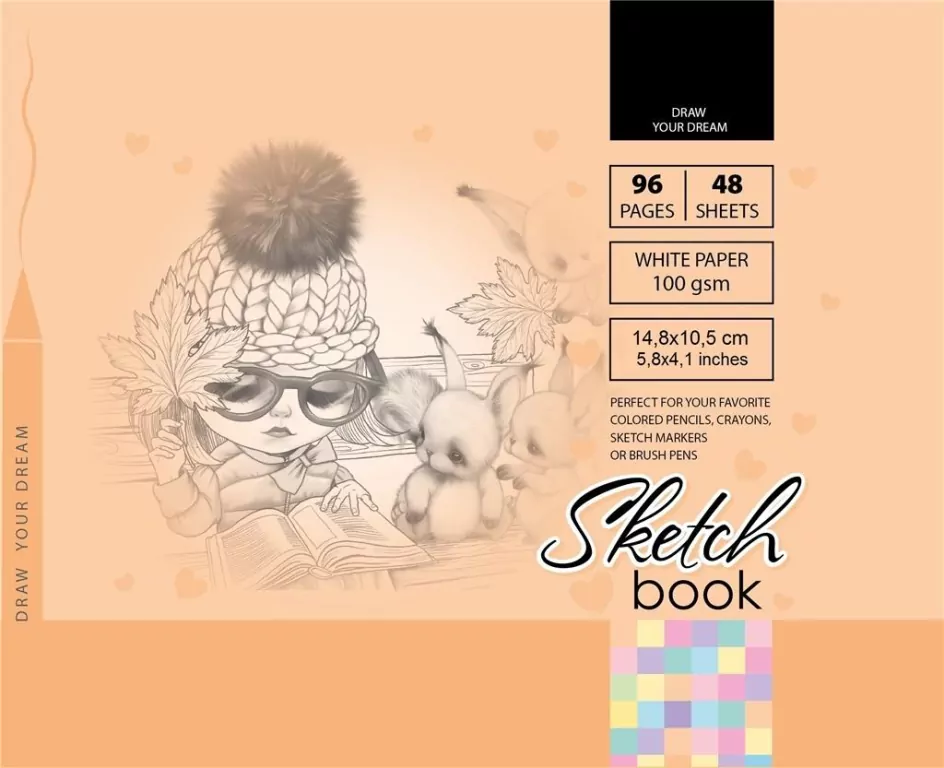 Sketchbook. Szkicownik 96 kartek. 148 x 105 mm - tantis.pl