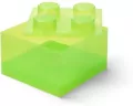 LEGO(R) pojemnik klocek czwórka transparentny zieleń - tantis.pl