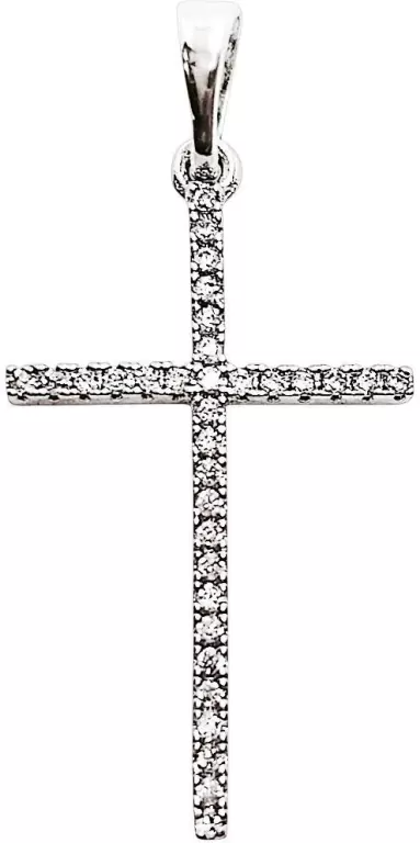 Zawieszka Krzyżyk z Cyrkoniami 28x16mm - tantis.pl