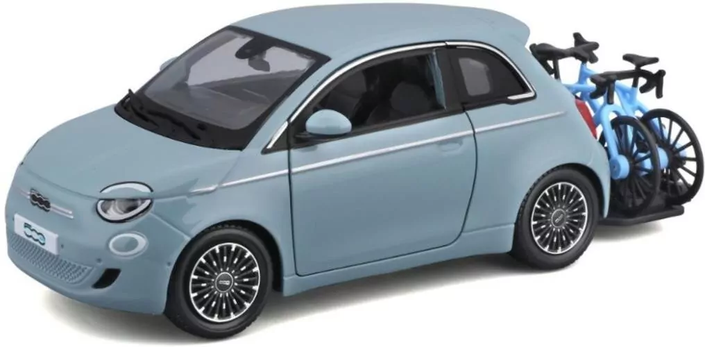 Eurotrek - Fiat 500e (2023) With Bikes Light Blue - tantis.pl