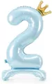Stojący balon foliowy 2. Błękitny 84cm - tantis.pl