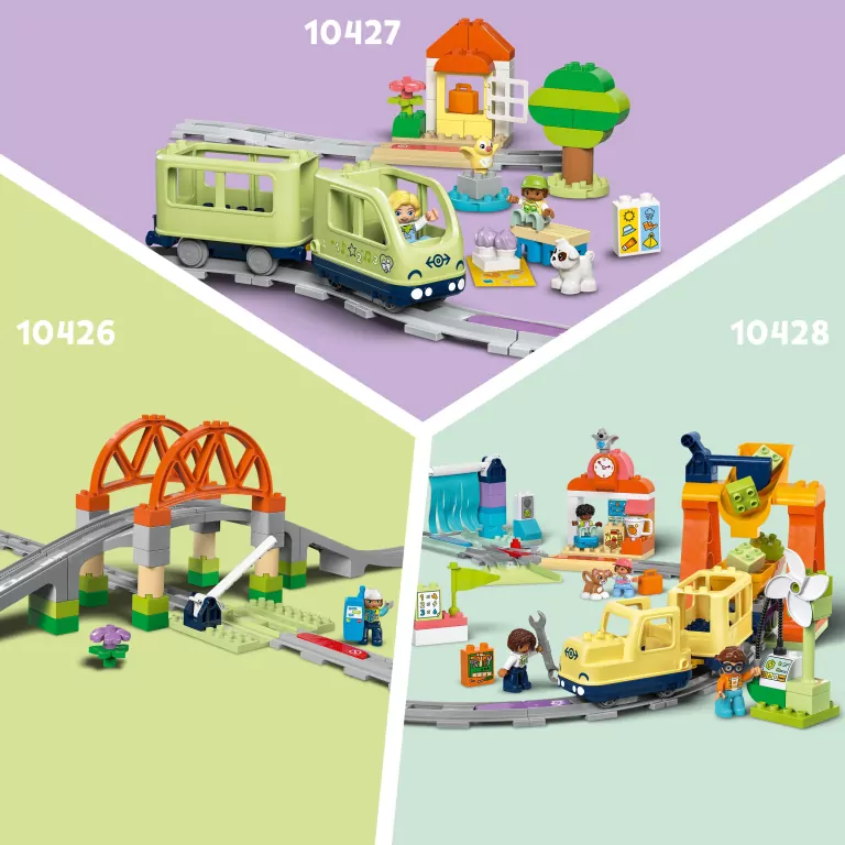 LEGO® Duplo. Tunel i tory kolejowe — zestaw rozszerzający 10425 - tantis.pl
