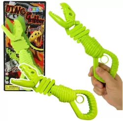 Gryzący szkielet dinozaura pistolet chwytak zieleń