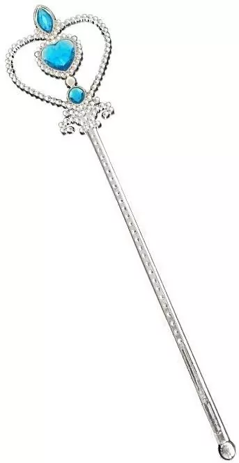 Różdżka Srebrna z niebieskimi kamieniami 32cm - tantis.pl