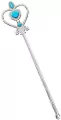 Różdżka Srebrna z niebieskimi kamieniami 32cm - tantis.pl