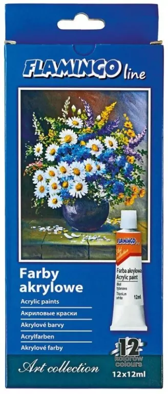 Farby akrylowe w tubie 12 kolorów 12ml - tantis.pl