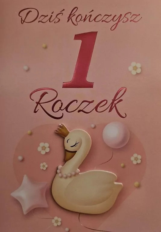 Karnet Urodziny Roczek dziewczynka - tantis.pl