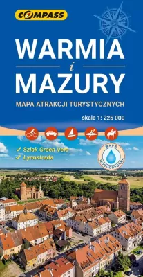 Mapa atrakcji turystycznych Warmia i Mazury