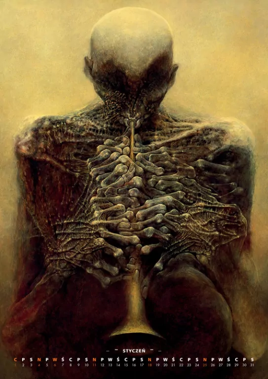 Kalendarz 2026 - Beksiński wzór 8 A3 - tantis.pl