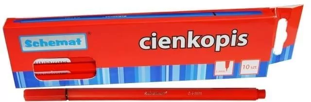 Cienkopis 0,4mm czerwony (10szt) - tantis.pl