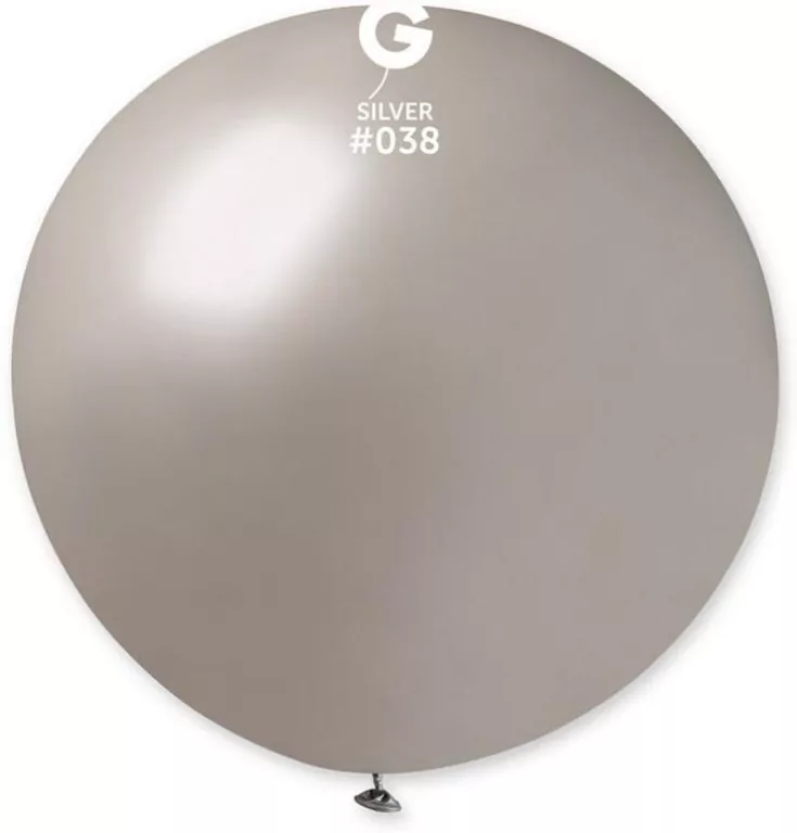 Balon Gemar kula metaliczna srebrna 80cm - tantis.pl