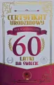 Karnet Certyfikat Urodzinowy 60 urodziny damskie - tantis.pl
