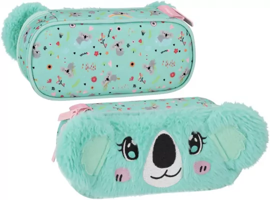 Piórniki - Piórnik saszetka 1zamek Koala pluszowy