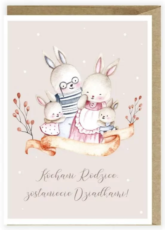 Kartka Zostaniecie Dziadkami K122 - tantis.pl