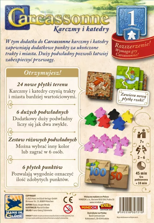 Carcassonne: Karczmy i katedry (trzecia edycja) - tantis.pl