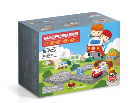 Magformers Town Set City Bus 16 elementów