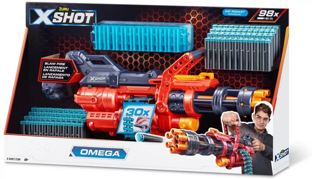 X-Shot. Excel Omega. Wyrzutni,a 98 strzałek - tantis.pl