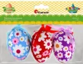 Jajka styropianowe 45x70mm w kwiaty 3szt mix - tantis.pl