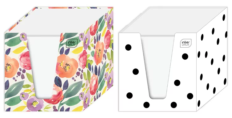 Kostka papierowa biała 9x9x9 w kubiku - tantis.pl