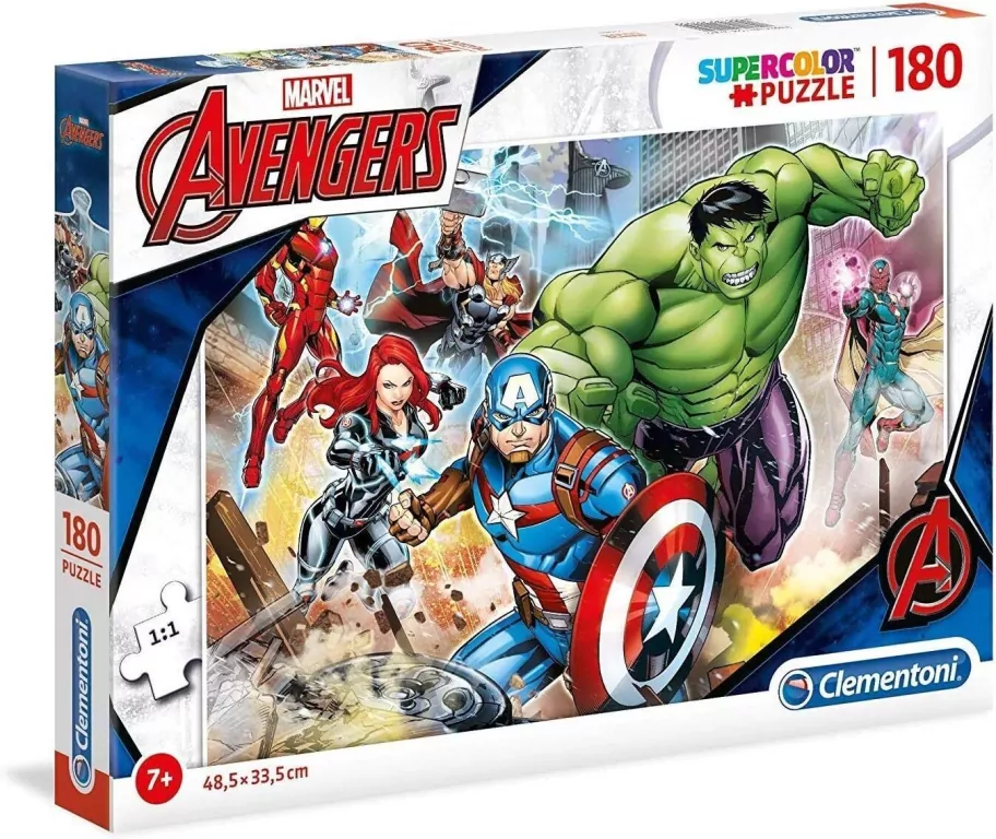 Puzzle SuperColor 180. Marvel Avengers - tantis.pl