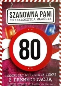 Karnet. Urodziny 80 damskie