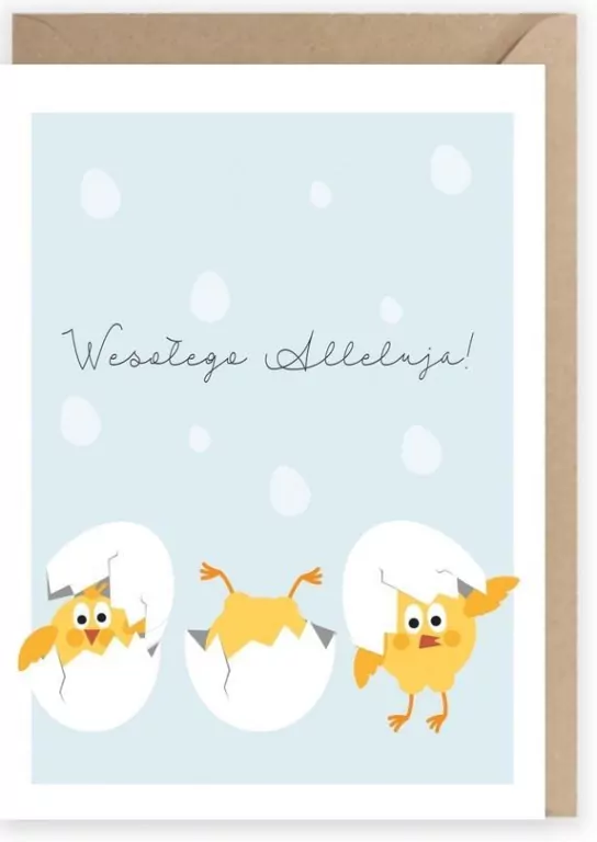 Kartka okolicznościowa Kurczaczki.., eko K092 - tantis.pl