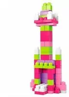 Mega Bloks. Klocki w torbie 80 el. Różowe - tantis.pl