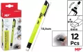Gumka w długopisie Click żółty korpus (12szt) - tantis.pl