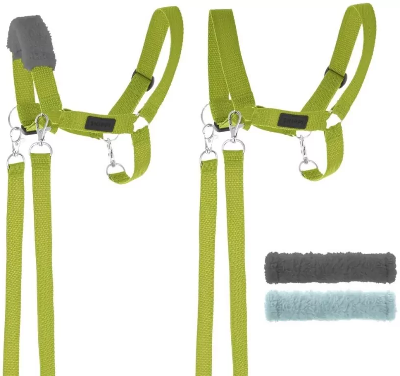 Kantar dla Hobby Horse wodze + futerka zielony - tantis.pl