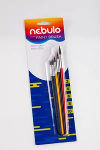 Zestaw pędzli drewnianych, kolorowych (2-4-6-8-10). - tantis.pl