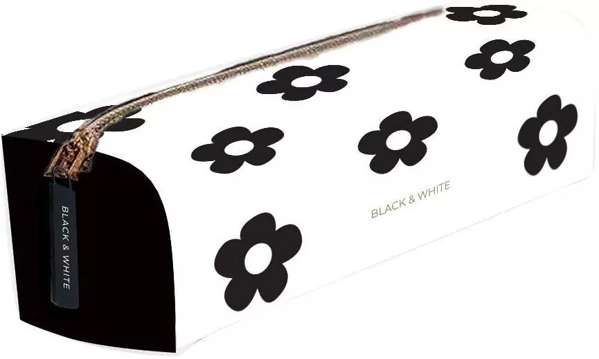 Piórnik mini Black&White Kwiaty - tantis.pl