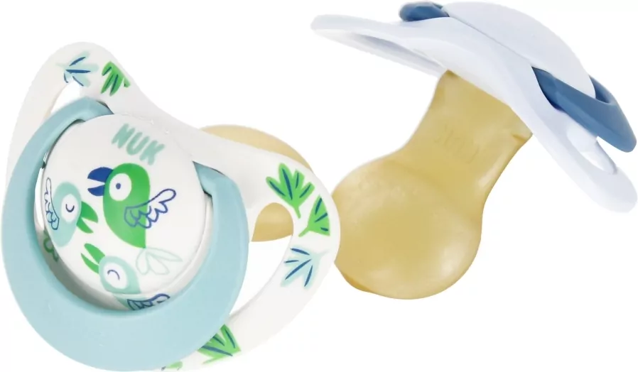 NUK. Smoczki lateksowe. 18-36 miesięcy. Ptaszki i niebieski - tantis.pl