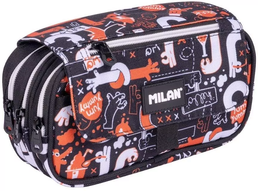 Piórnik 3 komorowy z klapką Fingers MILAN - tantis.pl