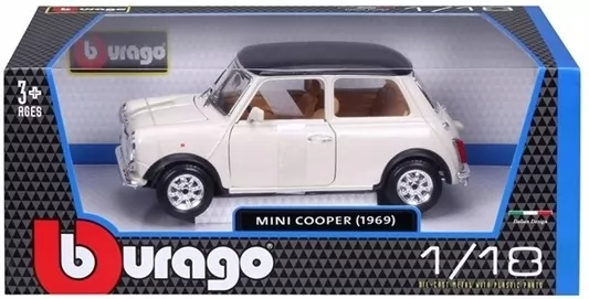 Bburago Model 1:18 Mini Cooper 1969 18-12036 - tantis.pl