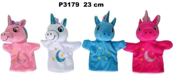 Pacynki jednorożcce 4kol 23cm - tantis.pl