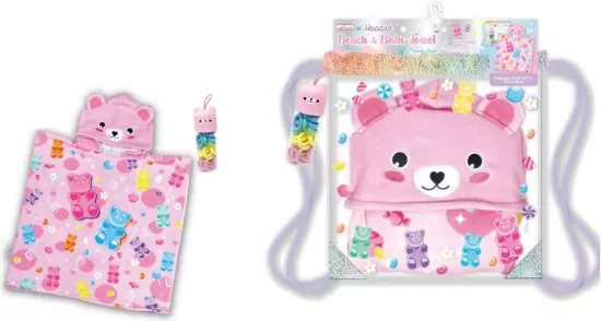 Ręcznik plażowy w plecaczku Misie żelki