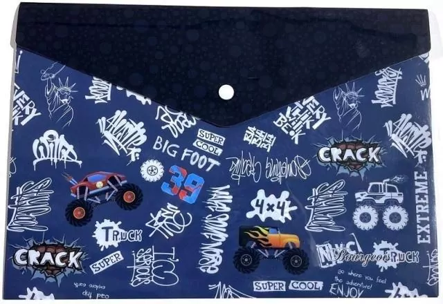 Teczka A4+ plastikowa z klipsem Monster Truck - tantis.pl