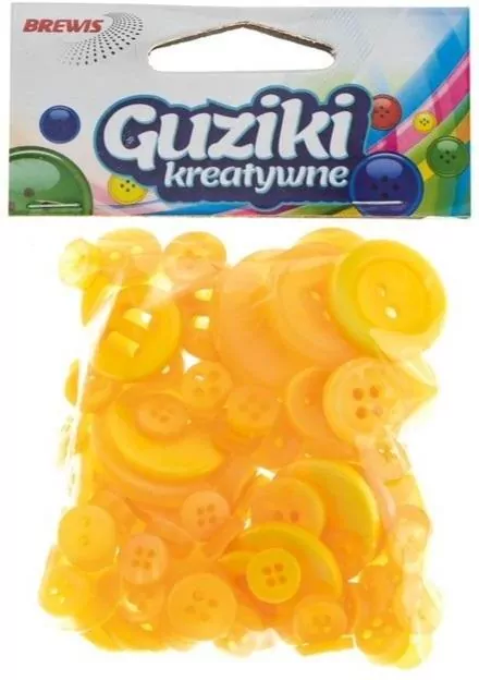 Guziki kreatywne żółte 40g - tantis.pl