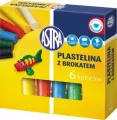 Plastelina z brokatem 6 kolorów - tantis.pl
