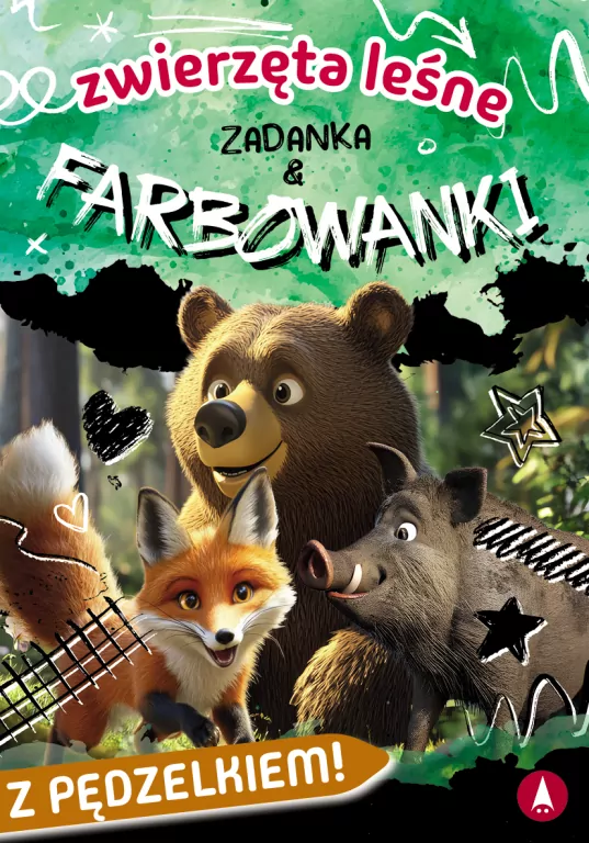 Zwierzęta leśne. Zadanka & farbowanki - tantis.pl